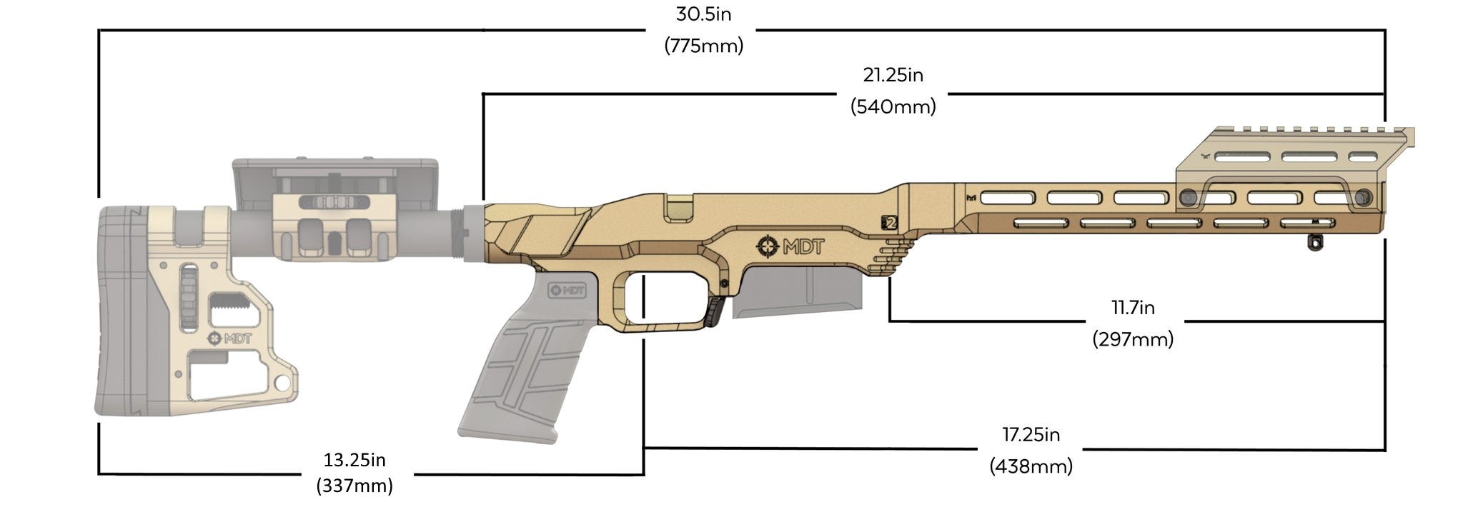 mdt lss-xl carbine interface dimensions